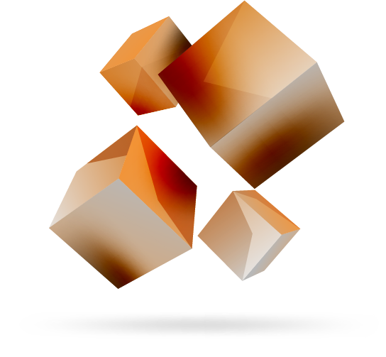 deco element boxes floating